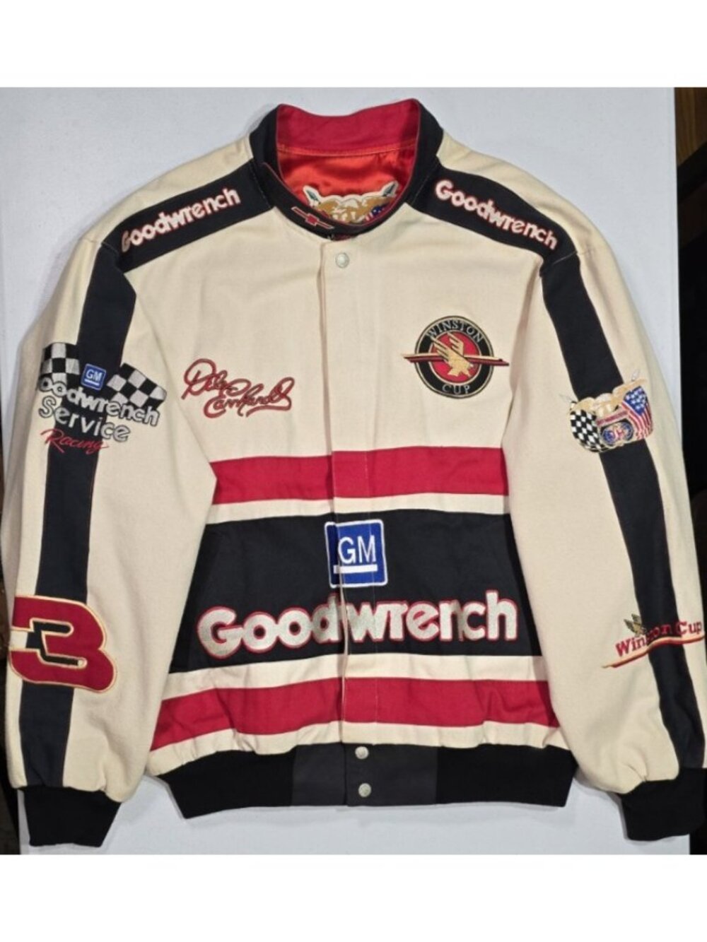 NASCAR Vtg Dale Earnhardt #3 Goodwrench Jacket Jeff Hamilton Collection Men's XL